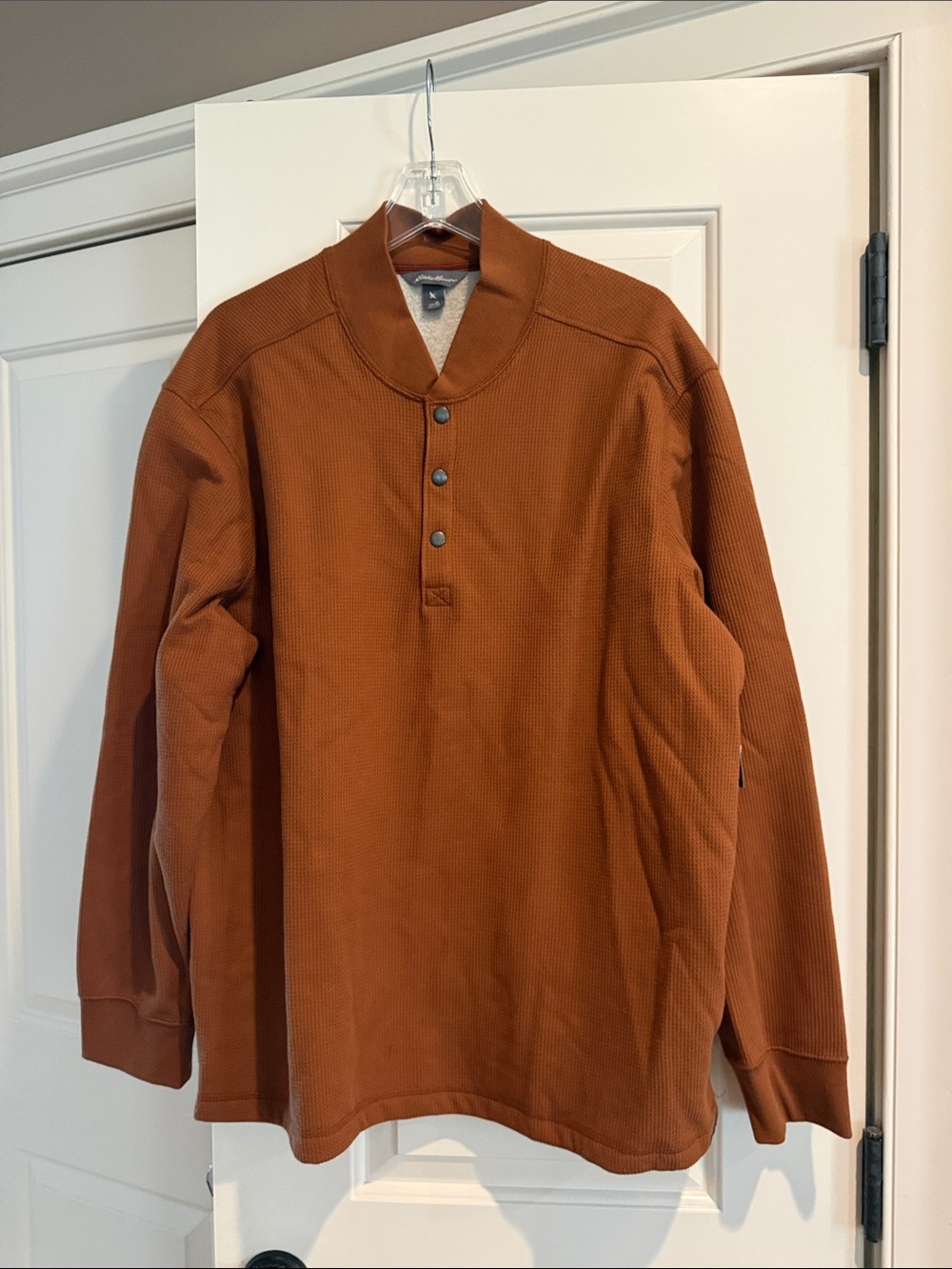 Eddie Bauer Rust Orange Long-Sleeve Henley